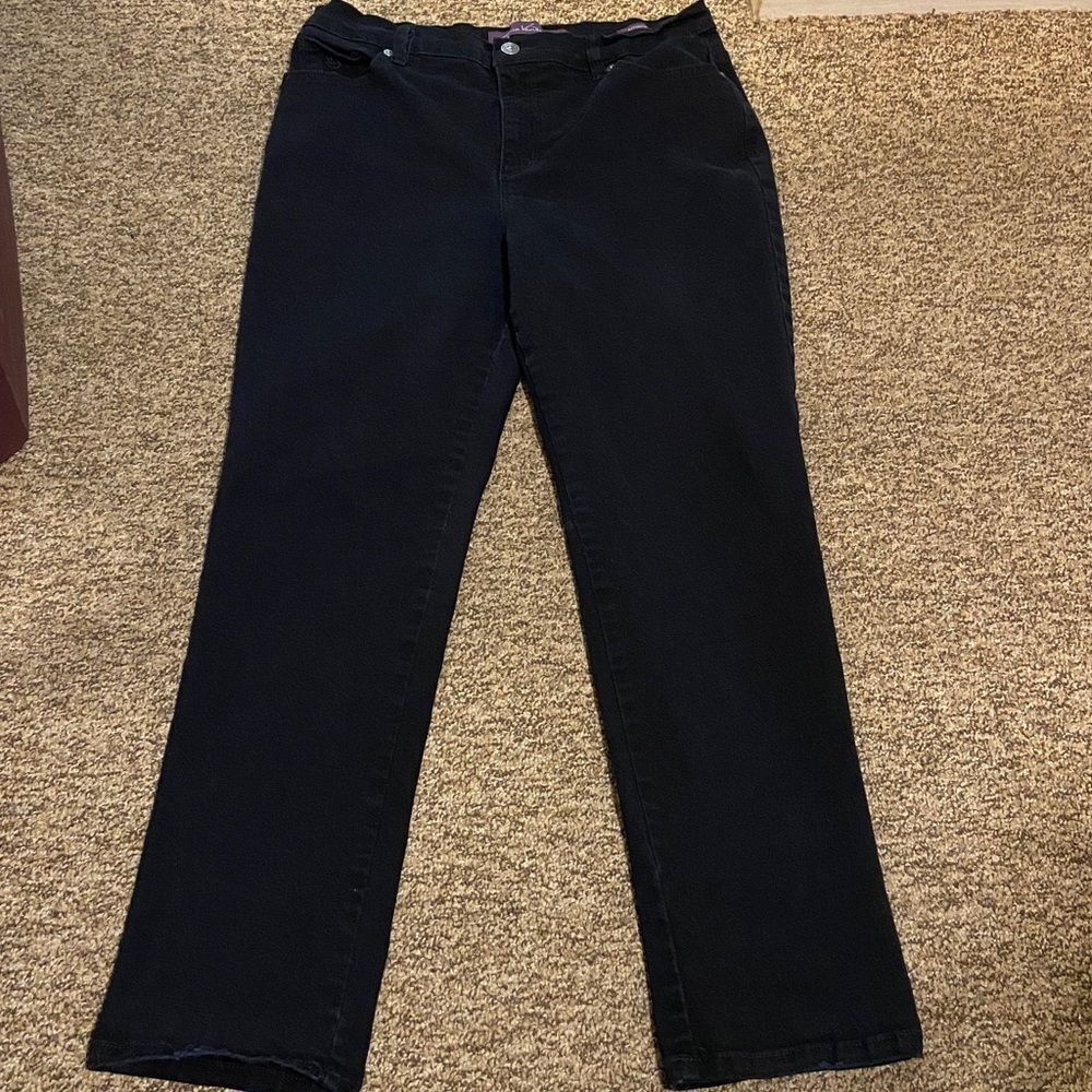Vintage Gloria Vanderbilt Amanda Black Denim Jeans Size 8